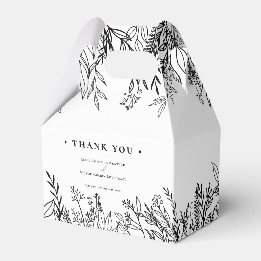 白と黒の結婚緑 フェイバーボックス (正面サイド)