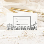 白と黒の緑のエントリー選択折り畳み プレイスカード