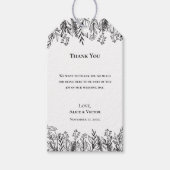 白と黒の緑結婚に感謝 ギフトタグ (正面)