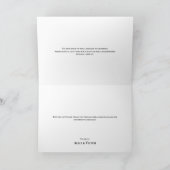 白と黒の緑結婚のサンキューカード サンキューカード (内部)