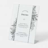 白と黒の緑結婚の名酒 台座サイン (正面)