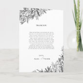 白と黒の緑結婚の折り畳み プログラム (裏面)