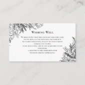 白と黒の緑結婚の願い事 エンクロージャーカード (正面)