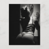 白と黒の美しいランジェリー写真 ポストカード (正面)