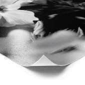 白と黒の美しい花 フォトプリント            (角)