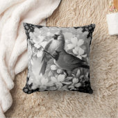 白と黒の美しい(鳥)ショウジョウコウカンチョウ クッション (ブランケット)