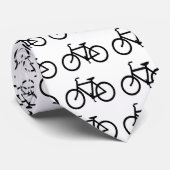 白と黒の自転車ルート ネクタイ (ロール)