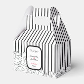 白と黒の花とストライプ フェイバーボックス (裏面サイド)