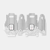 白と黒の花とストライプ フェイバーボックス (折り畳みなし)