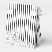 白と黒の花とストライプ フェイバーボックス (裏面サイド)