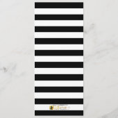 白と黒の花のメストライプのニュー メニュー (裏面)