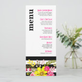 白と黒の花のメストライプのニュー メニュー (スタンド正面)