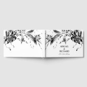 白と黒の花の結婚枝 ゲストブック (全面)