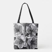 白と黒の花 トートバッグ (裏面)