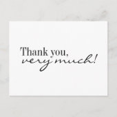 白と黒の葉書ありがとう ポストカード (正面)