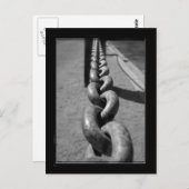 白と黒の葉書にチェーン ポストカード (正面/裏面)