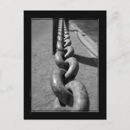 白と黒の葉書にチェーン ポストカード