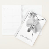 白と黒の蘭の花 プランナー手帳 (ディスプレー)