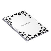 白と黒の蝶のパーソナライズされたカスタム ノートブック (右側)