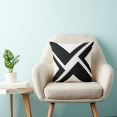 白と黒の装飾用クッション クッション (椅子)