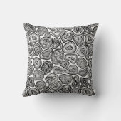 白と黒の輪切り クッション (裏面)