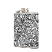 白と黒の輪切り フラスク (左)