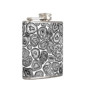 白と黒の輪切り フラスク (右)