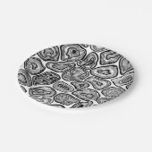 白と黒の輪切り ペーパープレート (アングル)