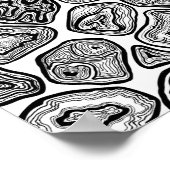 白と黒の輪切り ポスター (角)