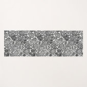 白と黒の輪切り ヨガマット (正面(横))