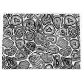 白と黒の輪切り ラージペーパーバッグ (正面)