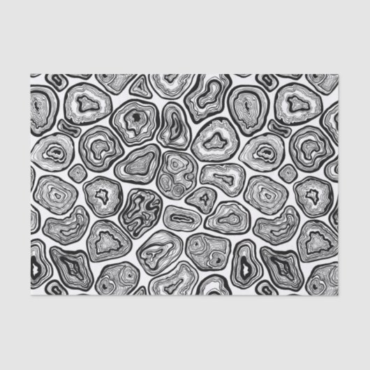 白と黒の輪切り 薄葉紙 (正面)