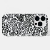 白と黒の輪切り Case-Mate iPhoneケース (裏面 (横))