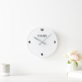 白と黒の輪郭でのDIY名 ラウンド壁時計 (ホーム)