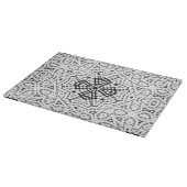 白と黒の透かし模様のElsa カッティングボード (角)