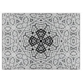 白と黒の透かし模様のElsa カッティングボード (正面)