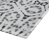 白と黒の透かし模様のElsa カッティングボード (角)