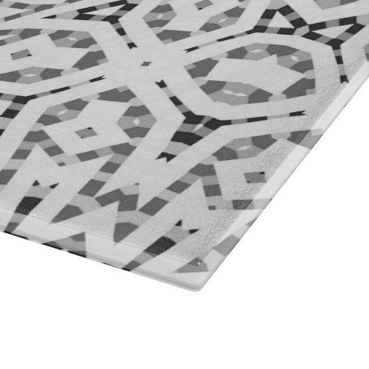 白と黒の透かし模様のElsa カッティングボード (角)