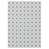 白と黒の透かし模様のElsa テーブルクロス (正面)