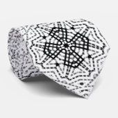 白と黒の透かし模様のElsa ネクタイ (ロール)