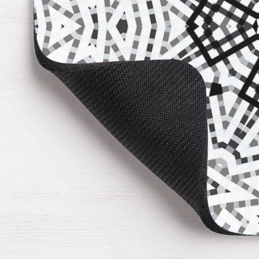 白と黒の透かし模様のElsa マウスパッド (コーナー)