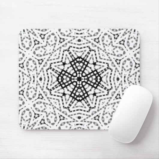 白と黒の透かし模様のElsa マウスパッド (マウス)