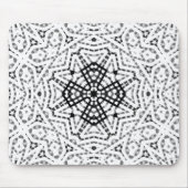 白と黒の透かし模様のElsa マウスパッド (正面)