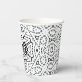 白と黒の透かし模様のElsa 紙コップ (裏面)