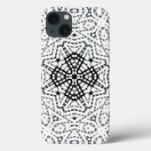 白と黒の透かし模様のElsa Case-Mate iPhoneケース (裏面)