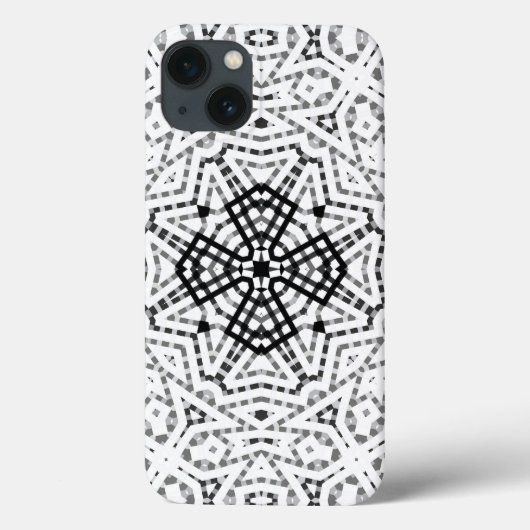 白と黒の透かし模様のElsa Case-Mate iPhoneケース (裏面)