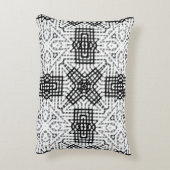 白と黒の透かし模様Anna アクセントクッション (裏面(縦))