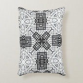 白と黒の透かし模様Anna アクセントクッション (正面(垂直))