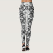 白と黒の透かし模様Anna レギンス (裏面)