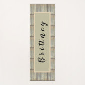 白と黒の部族柄ヨガマットに選ばれる ヨガマット (正面)